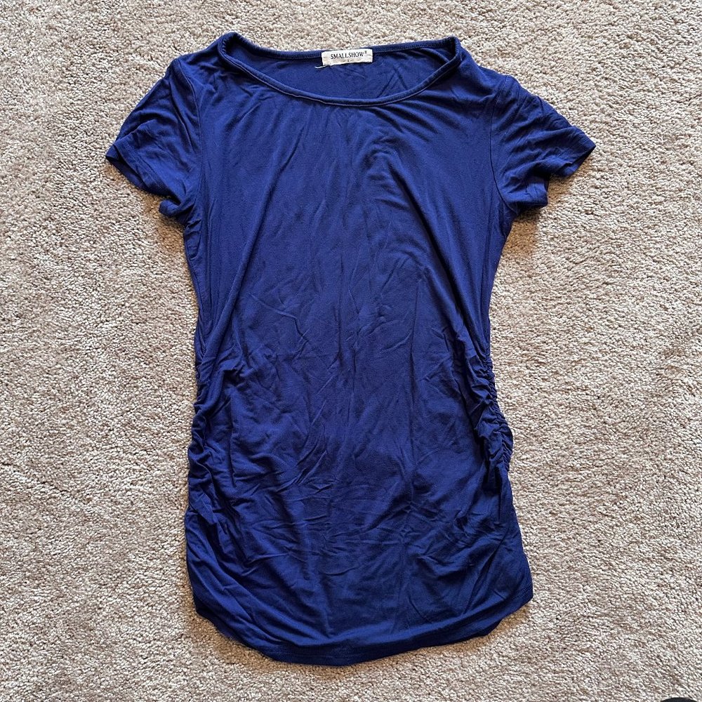 Navy Blue Maternity T Shirt